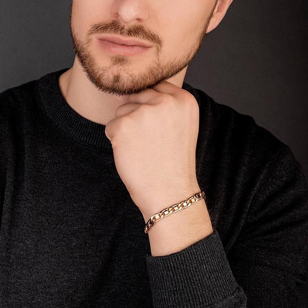 Браслет из красного золота с родированием (арт. 326481р) – изображение 3