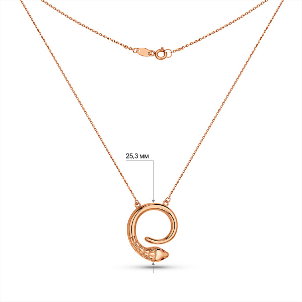 Золоте кольє Змія (арт. 352971млн) – зображення 3