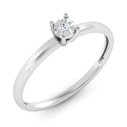 Кольцо из белого золота с бриллиантом (арт. К011743б)