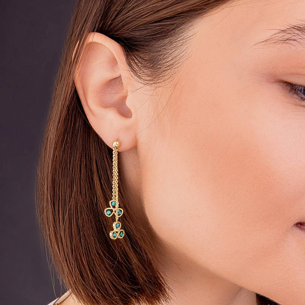 Золотые серьги Francelli (арт. 1091244жбрз) – изображение 2