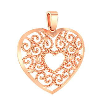 Золота підвіска «Серце» (арт. 440486)