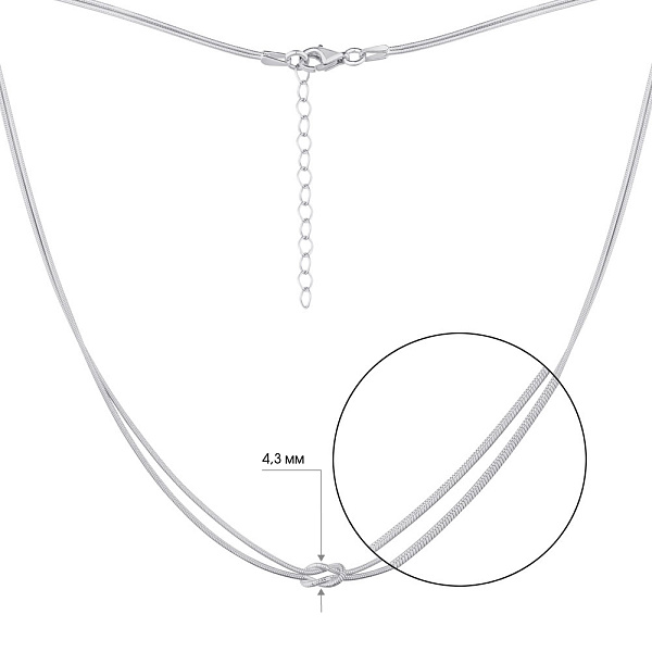 Колье из серебра "Узелок" Trendy Style (арт. 7507/1620) – изображение 2