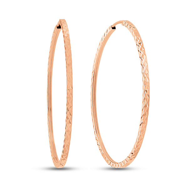 Серьги-кольца из красного золота (арт. 122104/50) – изображение 1