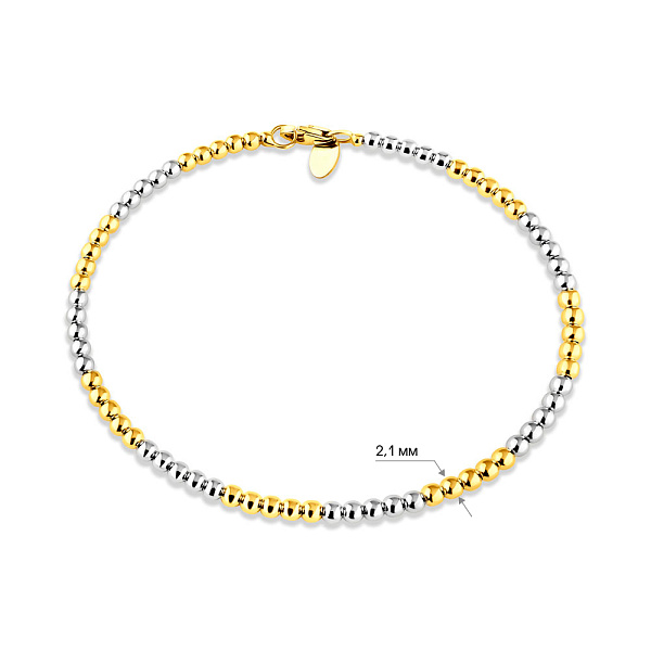 Браслет из желтого и белого золота (арт. 326697жб) – изображение 3