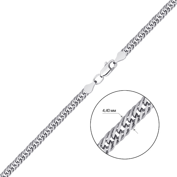 Серебряная цепочка плетения Тройной ромб (арт. 7508/3-0316.70.2) – изображение 2