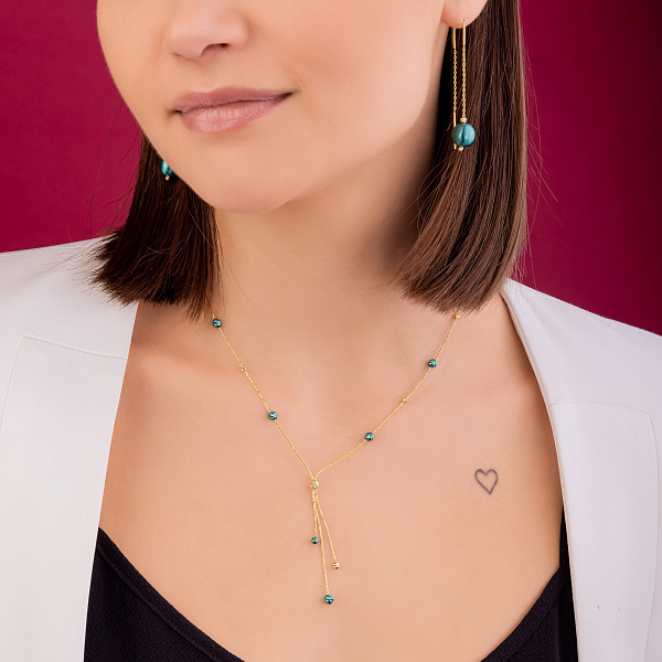 Золотое колье Francelli (арт. 352586жбрз) – изображение 4