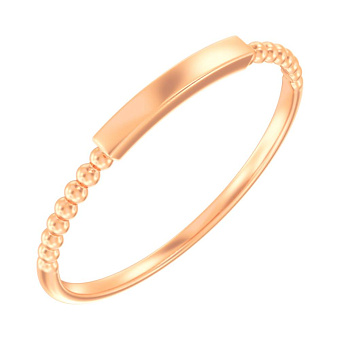 Фото Тонкое золотое кольцо без камней (арт. 140915)