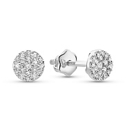 Фото Пусеты из белого золота с бриллиантами (арт. С341601020б)