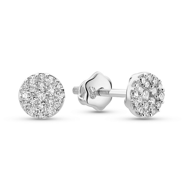 Пусети з білого золота з діамантами (арт. С341601020б) – зображення 1