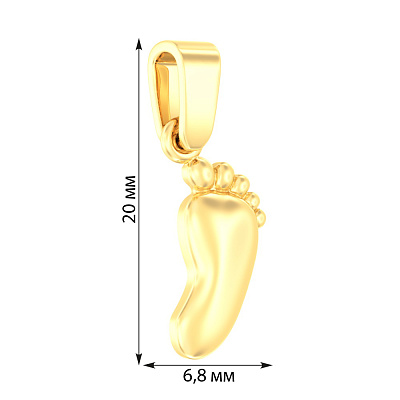 Золотая подвеска «Ножка младенца» (арт. 440360ж)