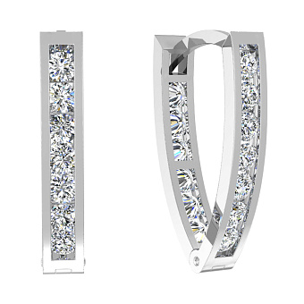 Фото Детские золотые серьги с фианитами (арт. 110121б)