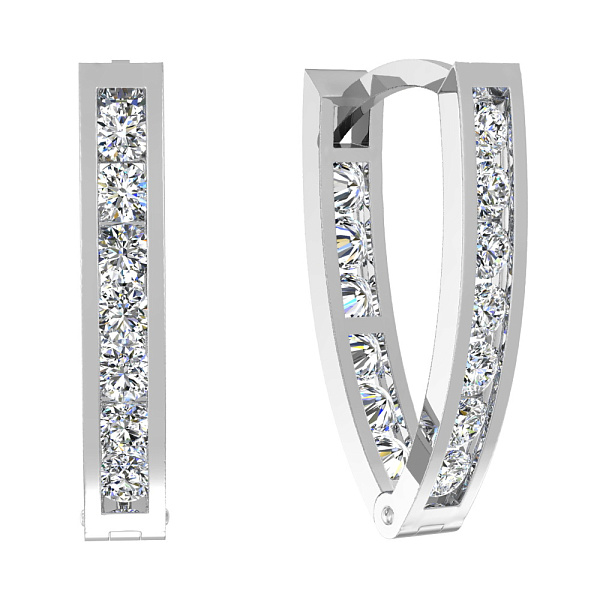 Детские золотые серьги с фианитами (арт. 110121б) – изображение 1