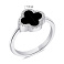 Серебряное кольцо с ониксом и фианитами (арт. 7501/5075/10о) – изображение 2