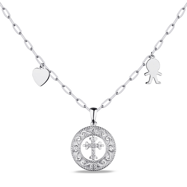 Кольє зі срібла з фіанітами (арт. 7507/1830) – зображення 1