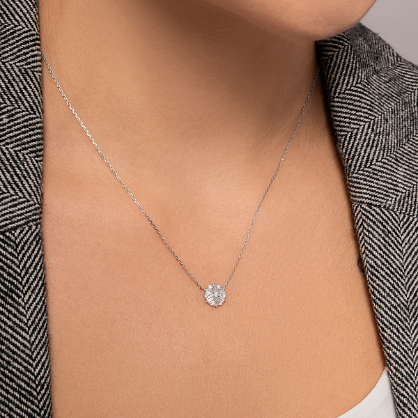 Золотое колье с бриллиантами (арт. Ц011555030б) – изображение 3