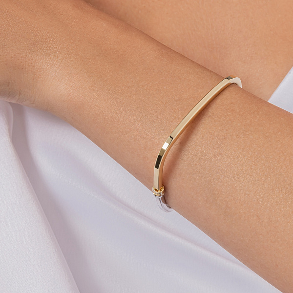 Браслет из желтого и белого золота (арт. 323038/3бж) – изображение 2