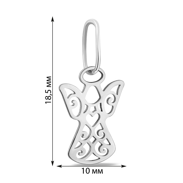 Кулон Ангел из белого золота (арт. 440884б) – изображение 2