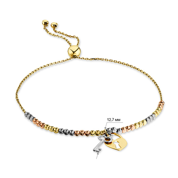 Золотой браслет «Ключ к сердцу» (арт. 324541жкбП2) – изображение 3