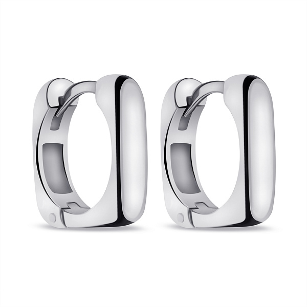 Серебряные серьги без камней (арт. 7502/2042) – изображение 1