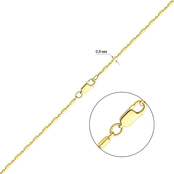 Ланцюжок з жовтого золота плетіння Фантазія (арт. ц3019704ж) – зображення 3