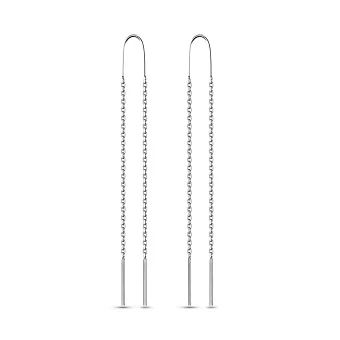 Сережки-протяжки з білого золота (арт. 2003316102)