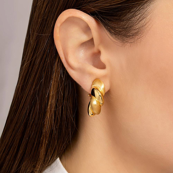 Золотые массивные сережки Francelli (арт. 1091849/2жм) – изображение 2