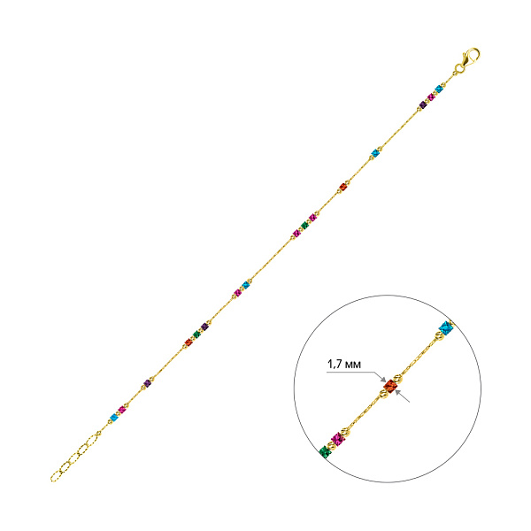 Браслет Francelli из желтого золота (арт. 326203жцв) – изображение 3