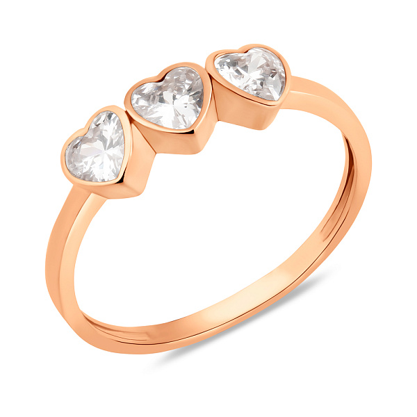 Кольцо из золота с фианитами (арт. 155582) – изображение 1