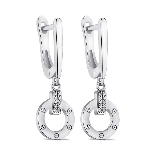 Серебряные серьги с подвесками (арт. 7502/9041) – изображение 1