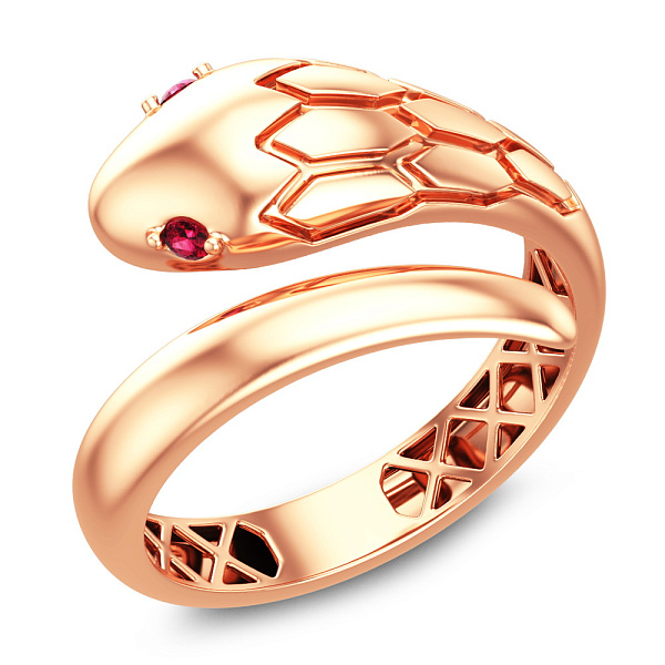 Золотое кольцо Змея (арт. 141450к) – изображение 1