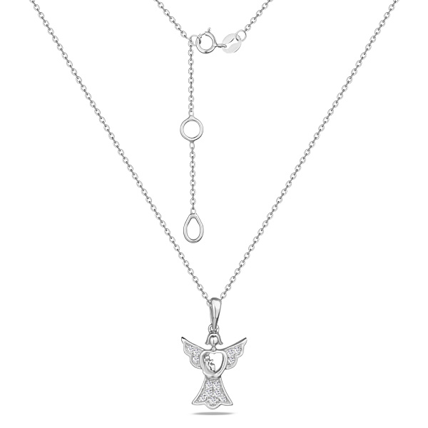 Колье Ангел с бриллиантами из белого золота (арт. Ц341200005б) – изображение 2