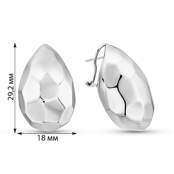Серьги из белого золота Francelli (арт. е1091999б) – изображение 4