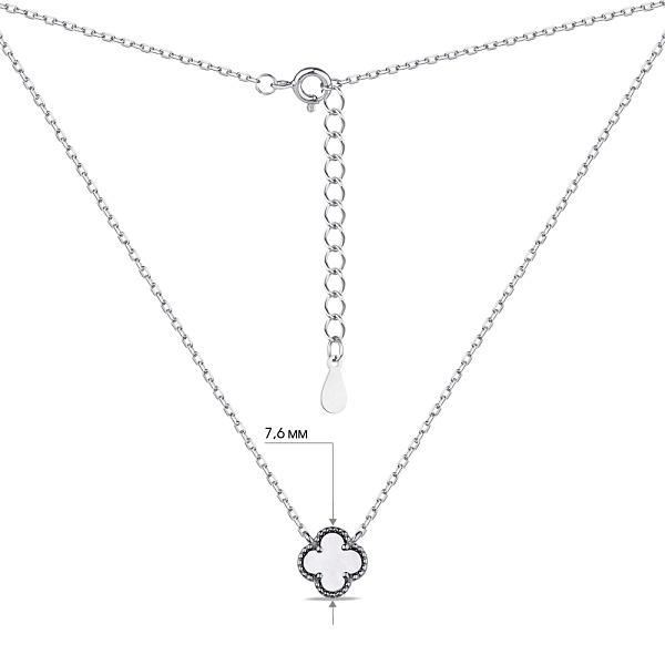 Срібне кольє Конюшина (арт. 7507/470/8п) – зображення 3