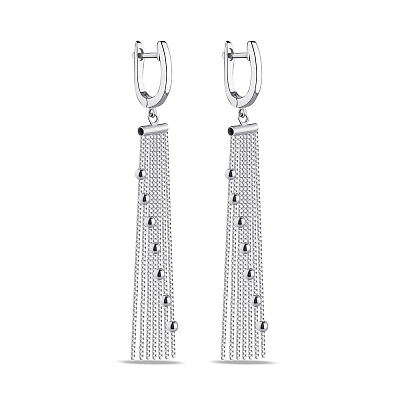 Сережки-підвіски Trendy Style зі срібла з кульками  (арт. 7502/4608)