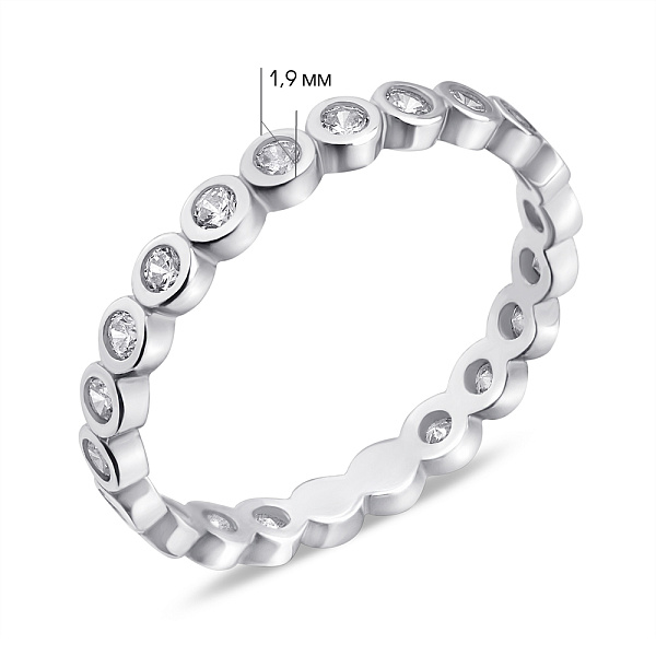 Фалангова каблучка зі срібла з фіанітами (арт. 7501/1115) – зображення 2