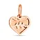 Золотой подвес в форме сердца (арт. 440885а) – изображение 1