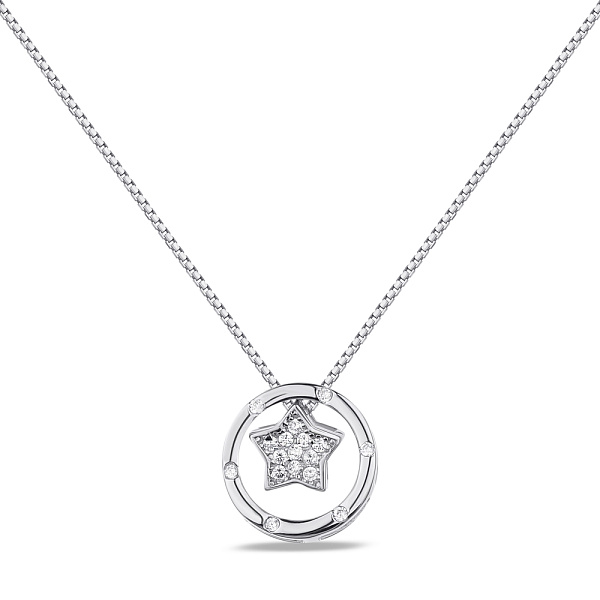 Кольє зі срібла Зірка з фіанітами (арт. 7507/1943) – зображення 1