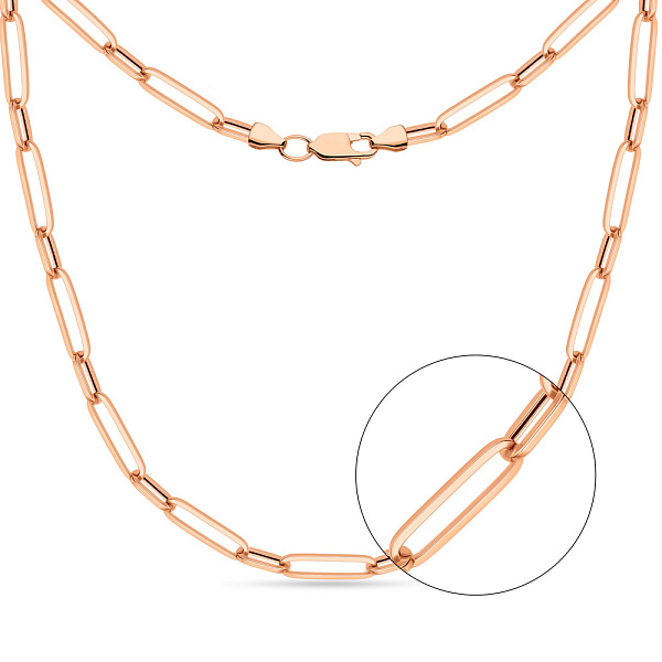 Золотое колье "Звенья" без камней (арт. 352237) – изображение 1