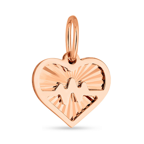 Золотой подвес в форме сердца (арт. 440885а) – изображение 1