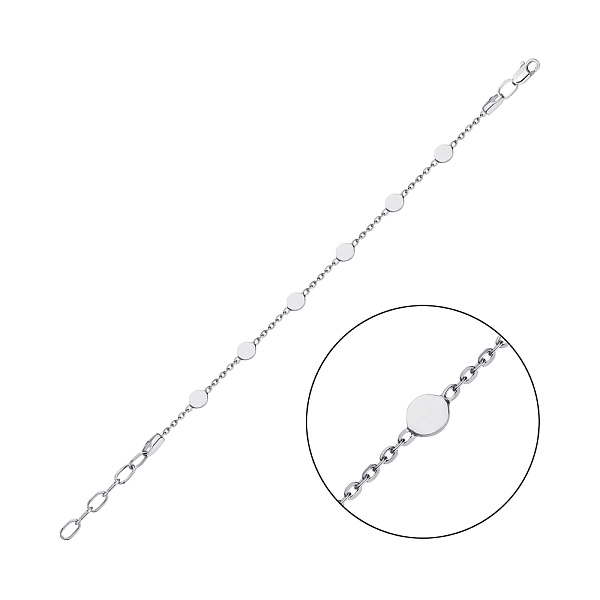 Серебряный браслет без камней (арт. 7509/550брп) – изображение 1