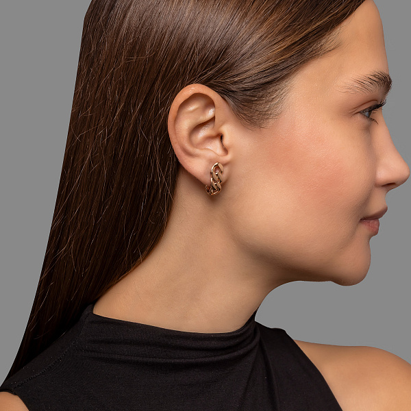 Серьги Цепи из красного золота (арт. 111180) – изображение 3