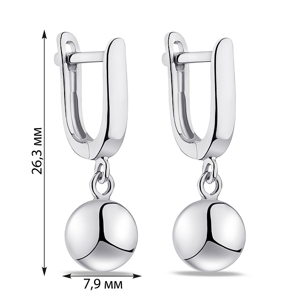 Серьги-подвески из серебра (арт. 7502/9317/2) – изображение 2