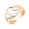 Кольцо без камней из красного и белого золота (арт. 154400кб) – изображение 1
