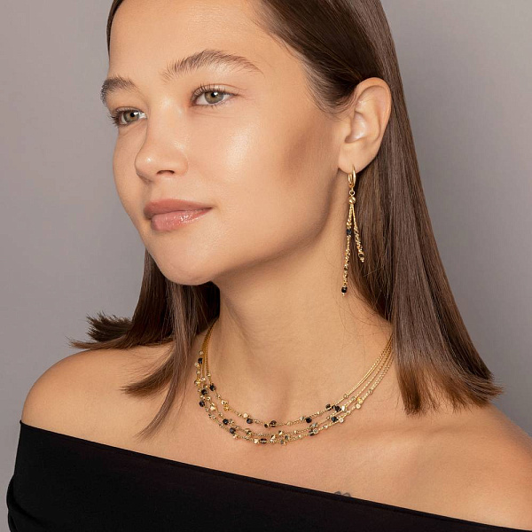 Золотые серьги Francelli (арт. 1091588жч) – изображение 4