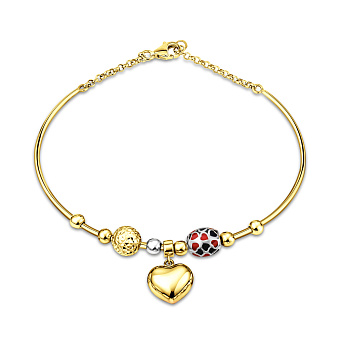 Браслет из желтого золота с эмалью (арт. 323095жкбекчП1)