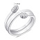 Серебряное кольцо "Спичка" с фианитами (арт. 7501/6020) – изображение 2