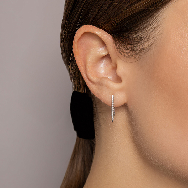 Золоті сережки з діамантами (арт. С011191010б) – зображення 3