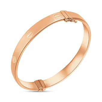 Золотий браслет в червоному кольорі металу (арт. 322944/8)