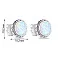 Серьги-пусеты из серебра с белым опалом (арт. 7518/6603Поб) – изображение 2