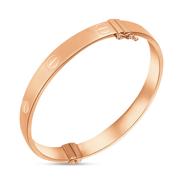 Золотий браслет в червоному кольорі металу (арт. 322944/8) – зображення 1